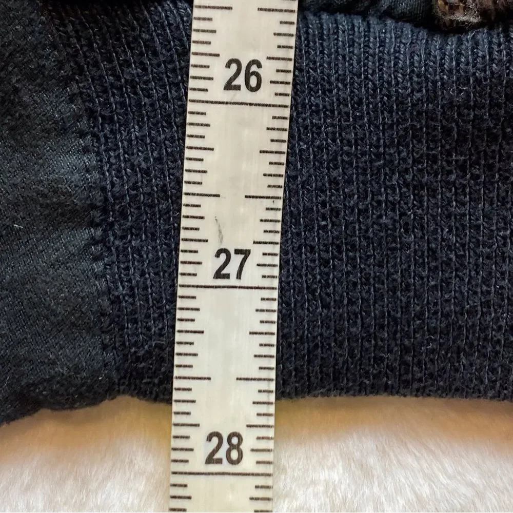 St Croix Knits Black and Tan Microfiber Polyester Jacket Size Large